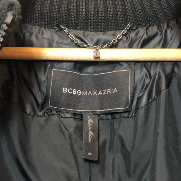 BCBG Motto Black Jacket Puffer Feather Down Med - Picture 8 of 8
